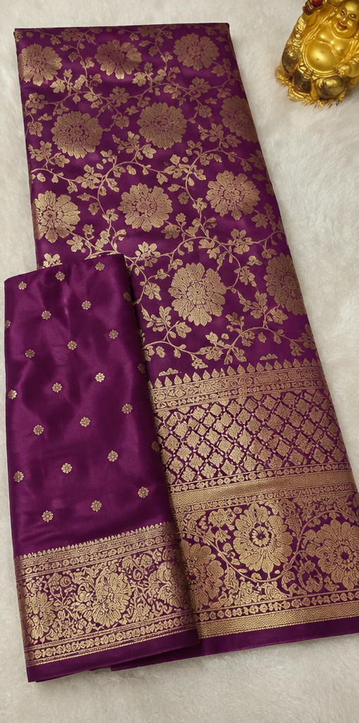 ChatGPT Image Aug 1, 2026, 06_33_08 PM Premium Floral Banarasi Silk Saree with Unstitched Blouse