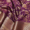 Image 2 Premium Floral Banarasi Silk Saree with Unstitched Blouse